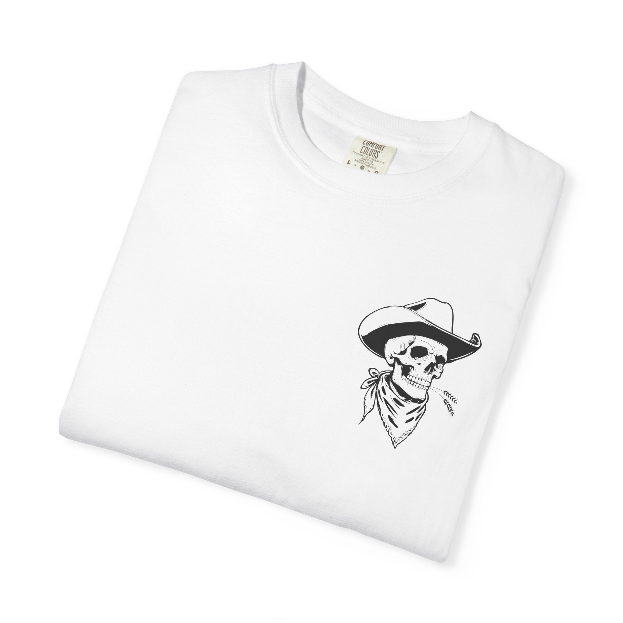 Western Skull Graphic T-Shirt, Unisex Casual Tee, Boho Style Top, Gift for Cowboy Lovers, Festival Wear, Comfortable Everyday Shirt