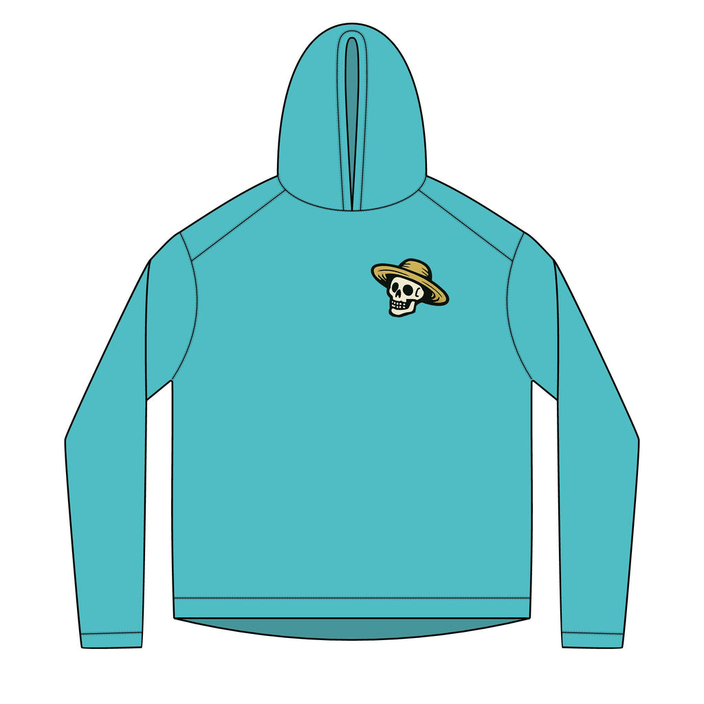 Landscaper Skull Hoodie — 'Brooks Landscaping' Skeleton Riding Mower Graphic