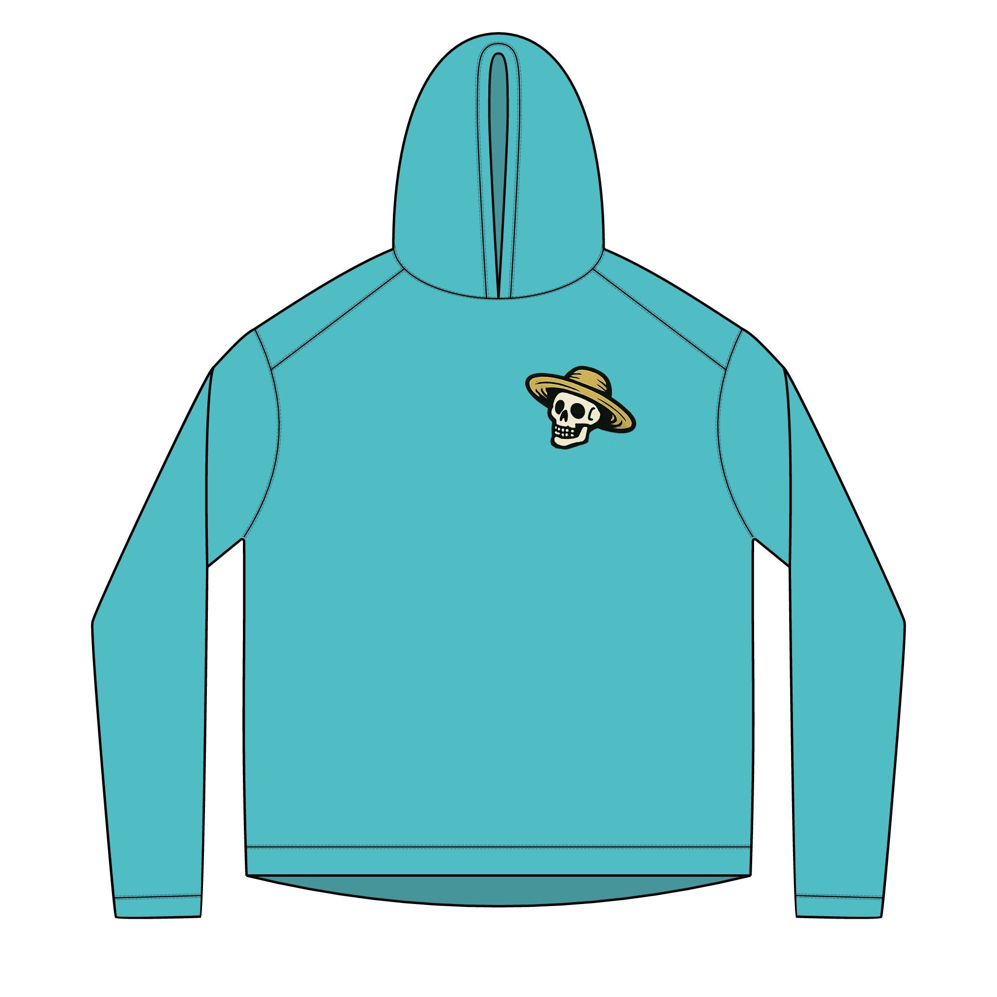 Landscaper Skull Hoodie — 'Brooks Landscaping' Skeleton Riding Mower Graphic