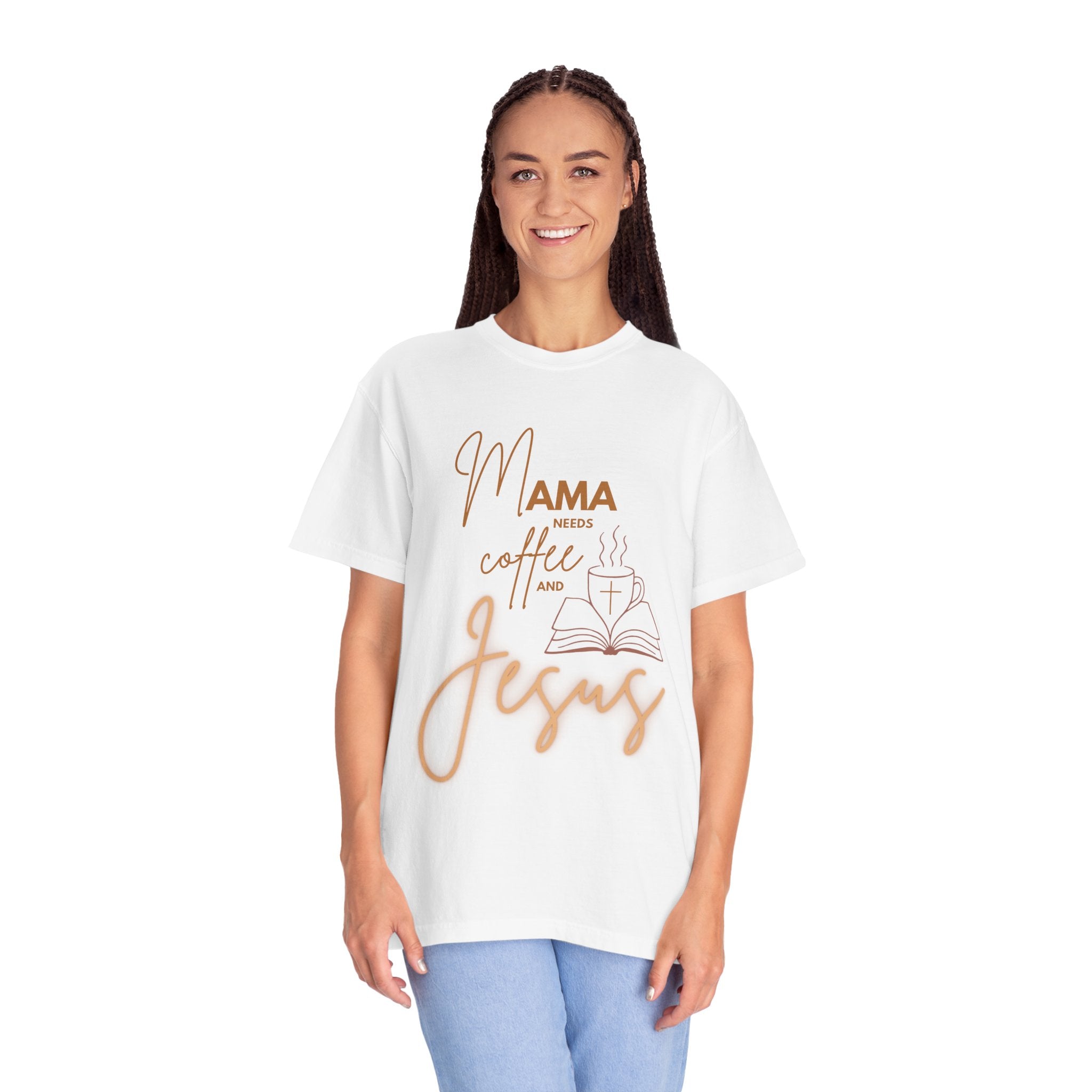 Mama Needs Coffee and Jesus T-Shirt, Unisex Tee for Moms, Faith-Based Gift, Cozy Everyday Wear, Christian Apparel, Perfect