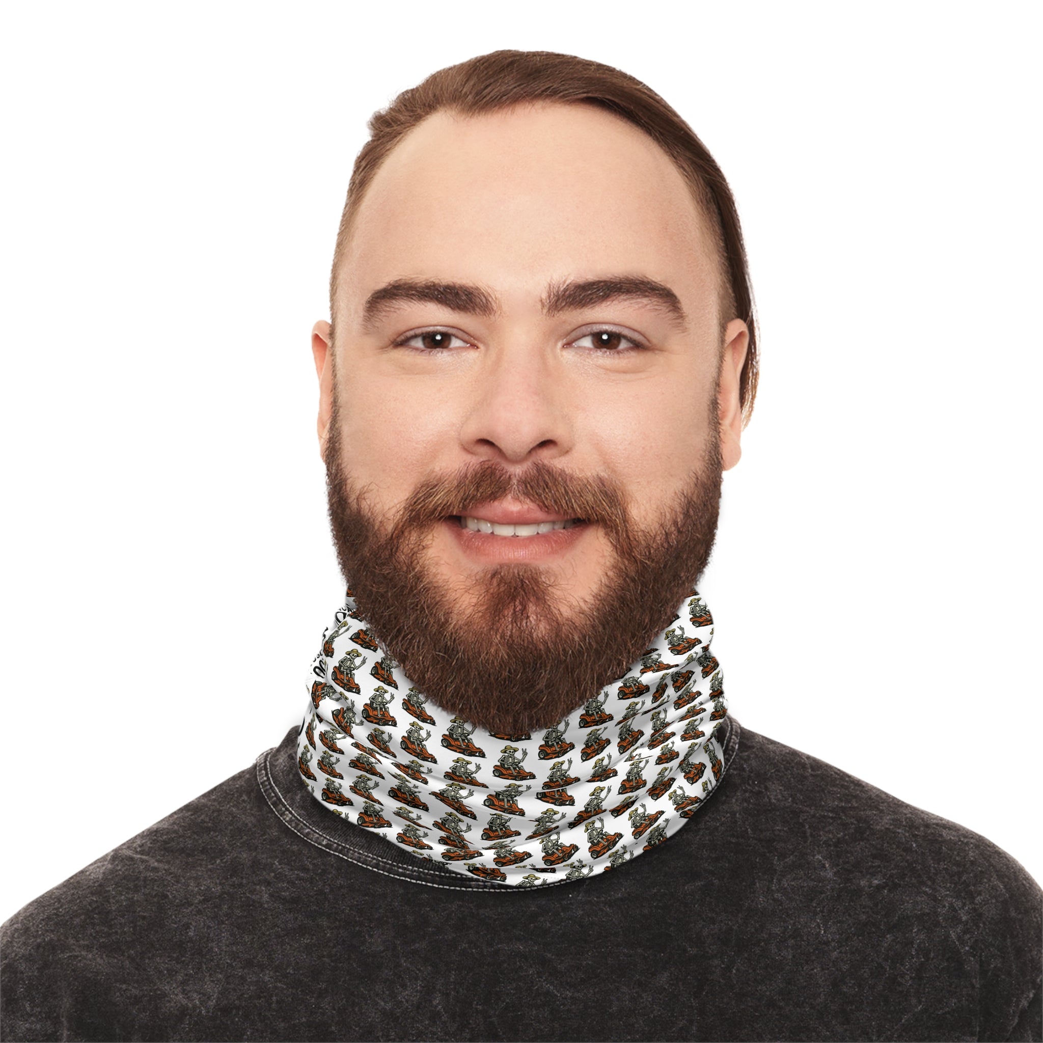 Neck Gaiter — Custom Logo Repeating Pattern (Brooks Landscaping)