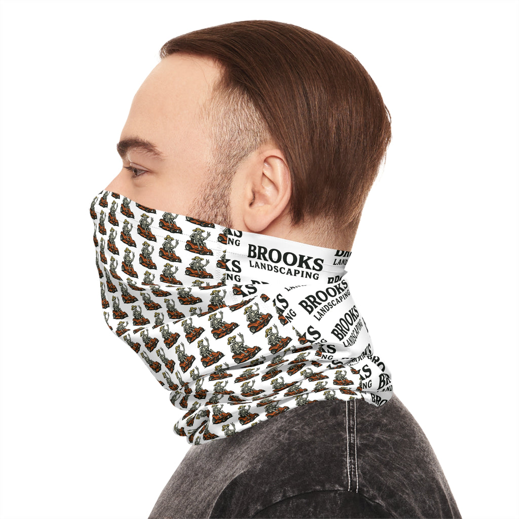Neck Gaiter — Custom Logo Repeating Pattern (Brooks Landscaping)