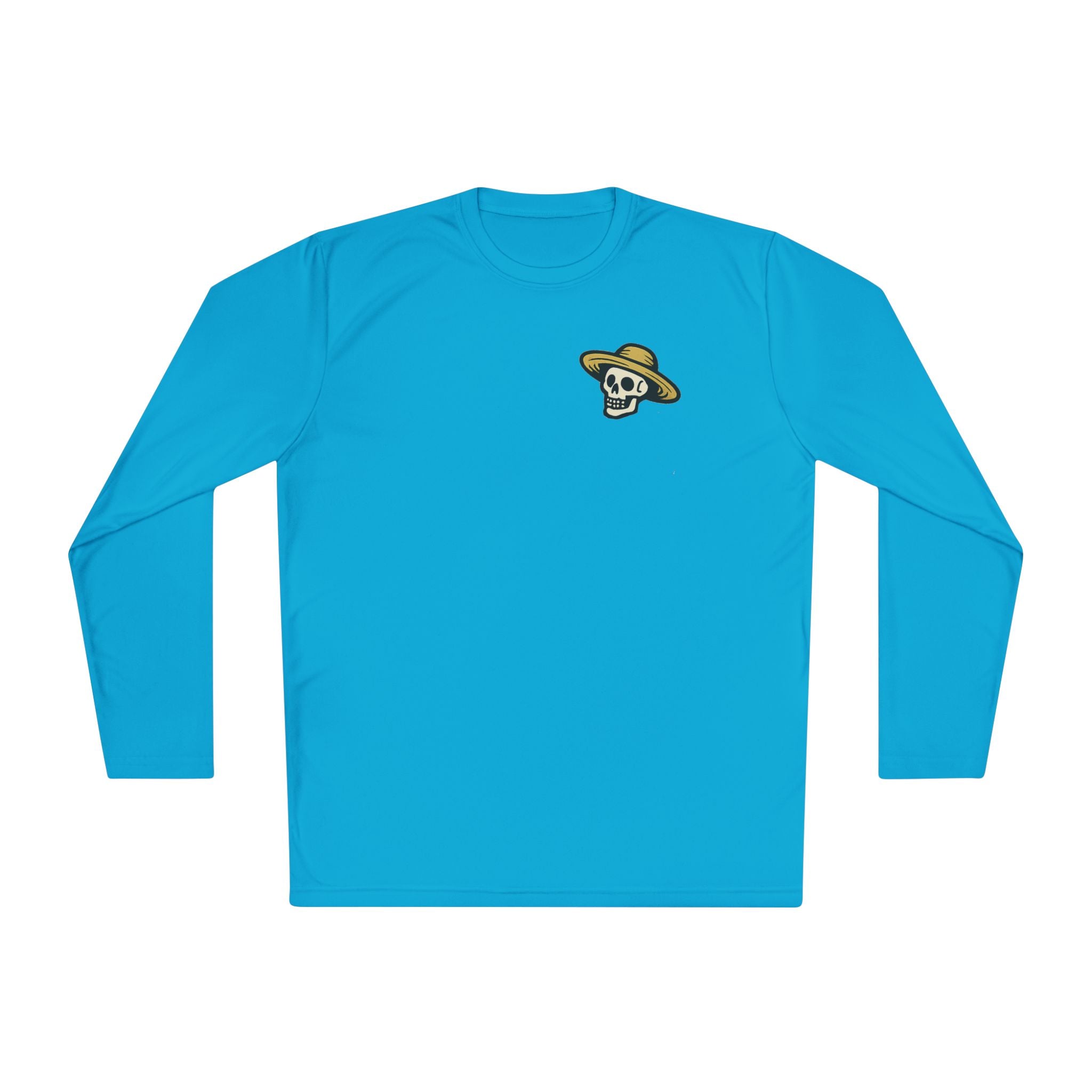 Landscaper Skull Long Sleeve Tee — 'Brooks Landscaping' Mower Logo Shirt