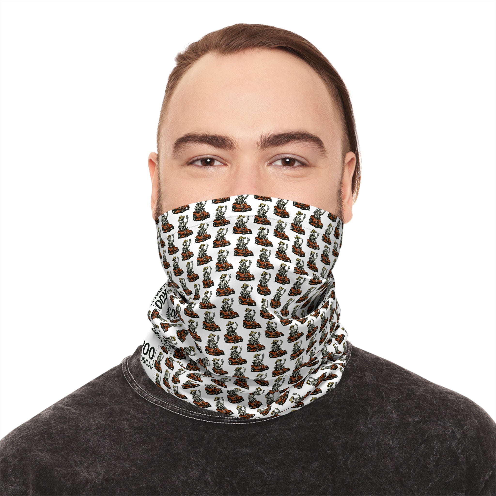 Neck Gaiter — Custom Logo Repeating Pattern (Brooks Landscaping)