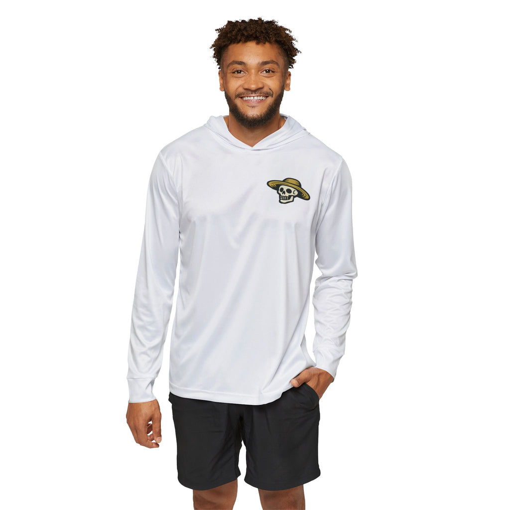 Landscaping Hoodie — Brooks Landscaping Skeleton Mower Logo Sports Warmup Hoodie
