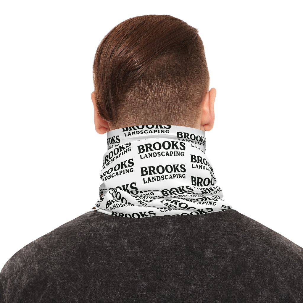 Neck Gaiter — Custom Logo Repeating Pattern (Brooks Landscaping)