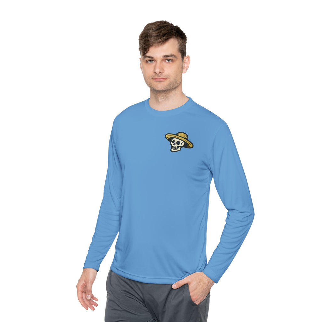 Landscaper Skull Long Sleeve Tee — 'Brooks Landscaping' Mower Logo Shirt