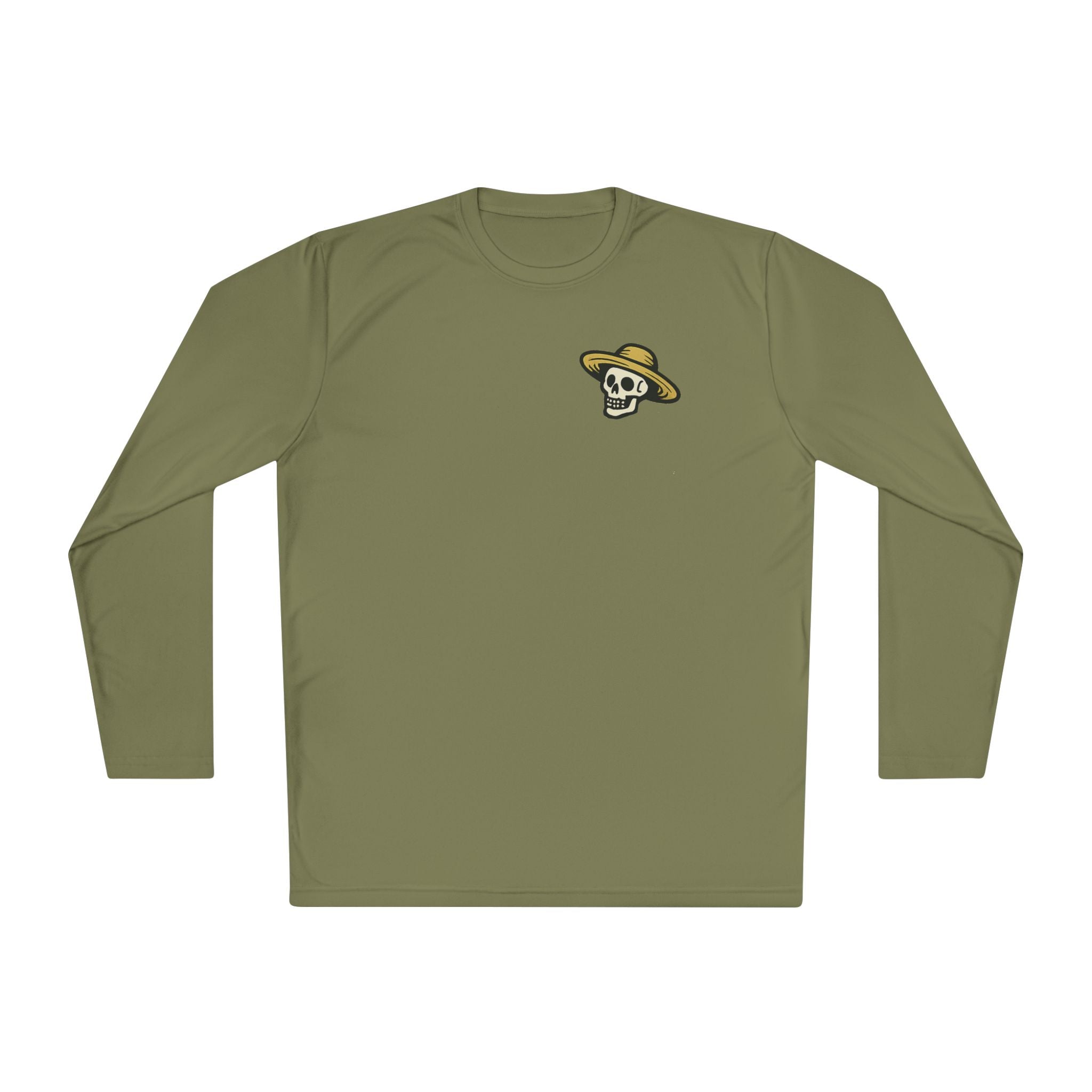 Landscaper Skull Long Sleeve Tee — 'Brooks Landscaping' Mower Logo Shirt