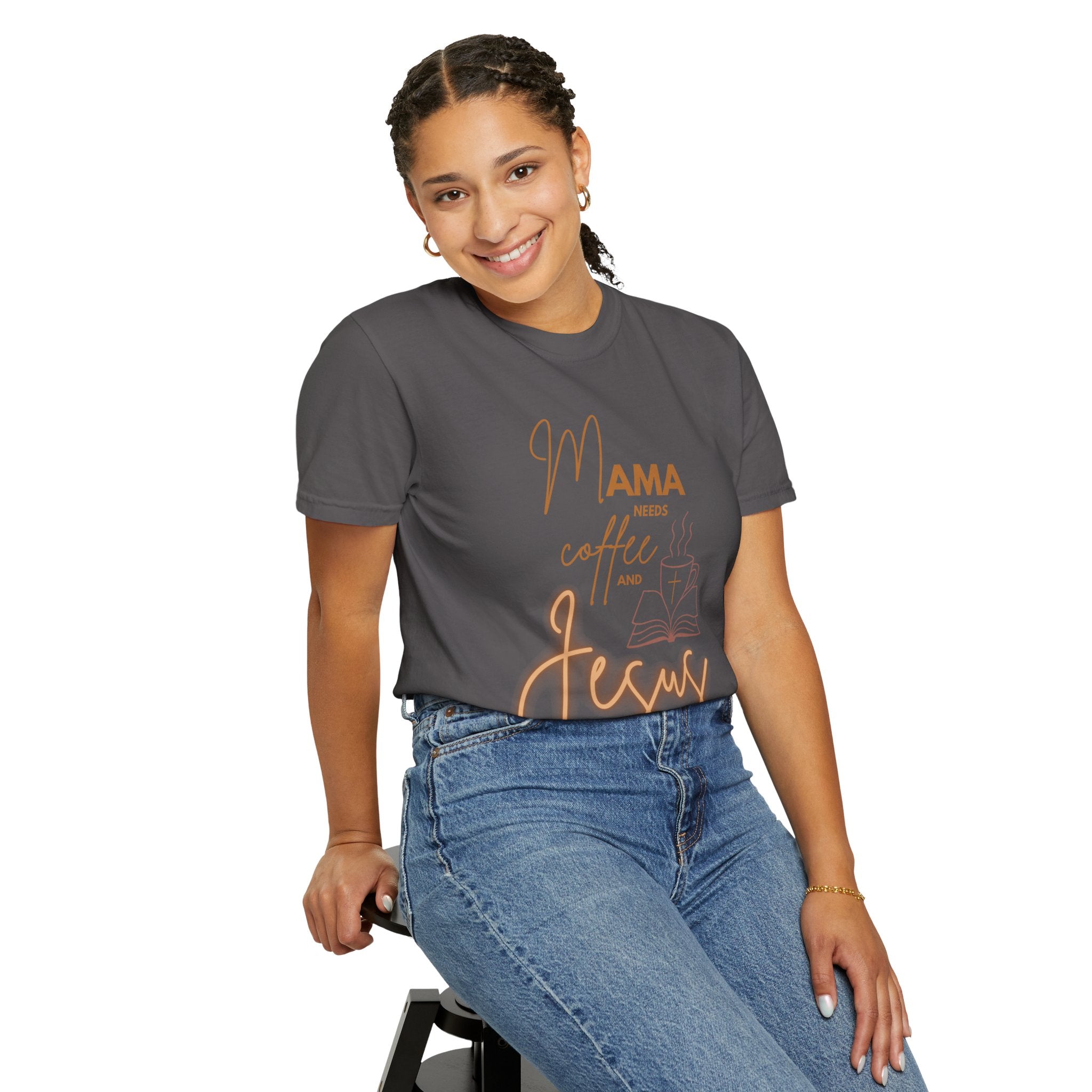 Mama Needs Coffee and Jesus T-Shirt, Unisex Tee for Moms, Faith-Based Gift, Cozy Everyday Wear, Christian Apparel, Perfect
